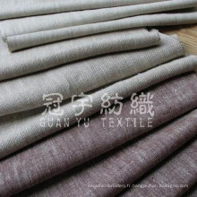 Tissu de canapé en lin polyester contrecollé avec dossier T / C